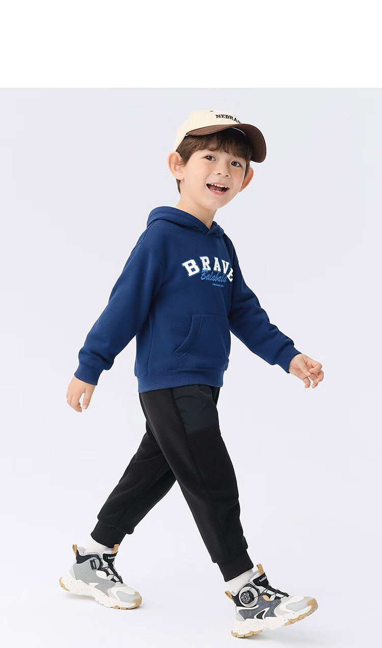 BALABALA Children's Clothing, Kids' Sweatshirt, Boys' Autumn And Winter, Girls' Fleece-Lined Warm Hoodie, Stylish And Comfortable 10