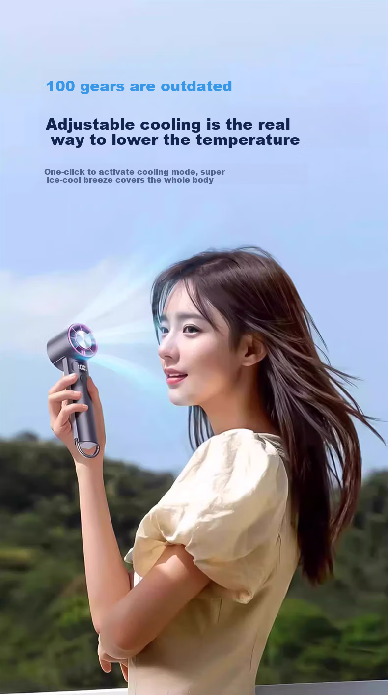 MINISO 2026 New Handheld Mini Fan, Portable Blowing Aid for Food, Electric Fan for Students And Children, Gift, Compact Quiet Long-Lasting Small Mini High-Speed Cool Air Office Desk Fa 9