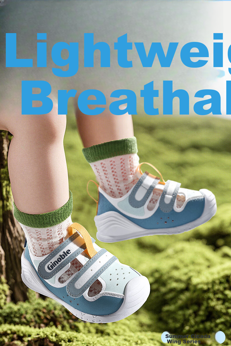 Ginoble Toddler Shoes for 8-18 Months, Sandals for Summer, Breathable Pre-Walking Shoes for Boys And Girls, GB2193 Brow 1