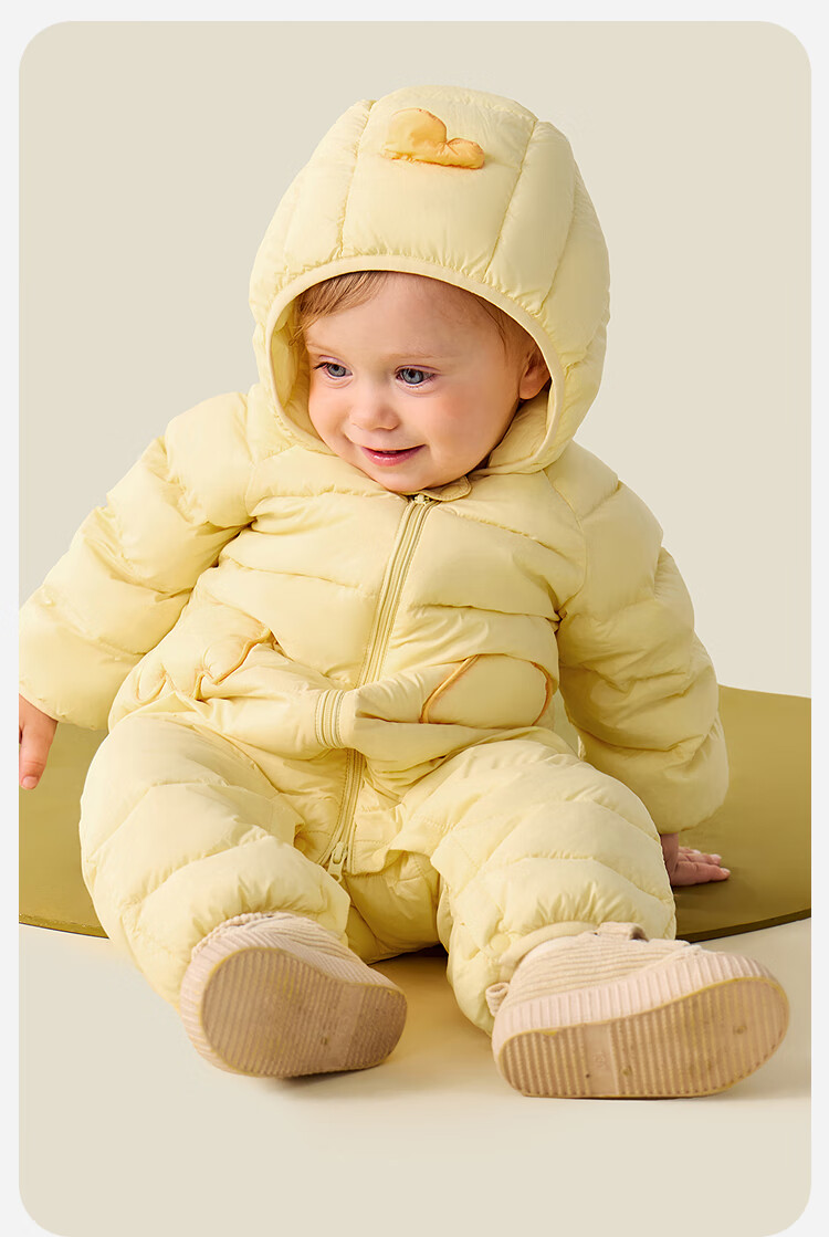 Minibala Bala Waterproof Baby Down Jumpsuit Winter Unisex Toddler Outdoor Warm Down Romper Crawling Suit 8