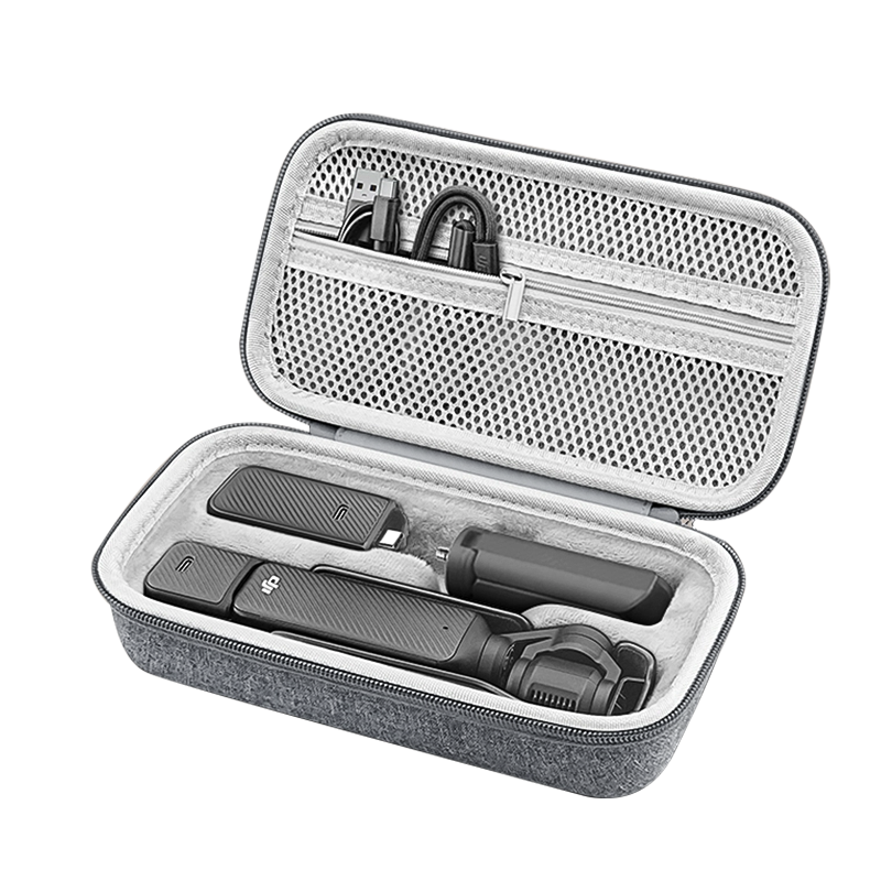 BIAZE DJI Pocket 4/3 Storage Bag All-Purpose Camera Case Pocket Gimbal Camera Protective Case Portable Handheld Travel Accessory Bag Gray XJ20