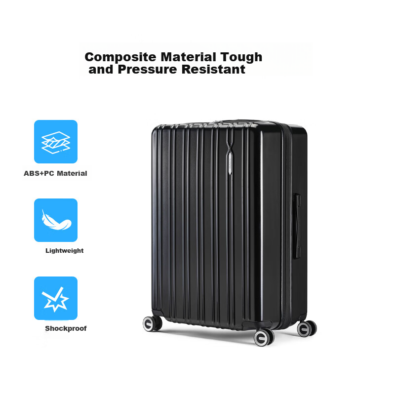 AMERICAN TOURISTER Luggage, 24-Inch Travel Suitcase, Expandable Trolley Case, Password Lock, Large Capacity, Hu Xianxu's Style, 79B Black