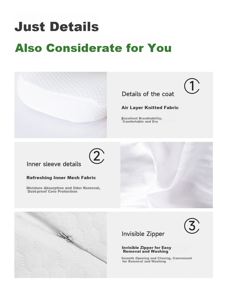 NOYOKE Latex Pillow, Low Thin Cervical Pillow, Short Pillow for Deep Sleep, Imported from Thailand, Natural Latex, Breathable, White S9066 9