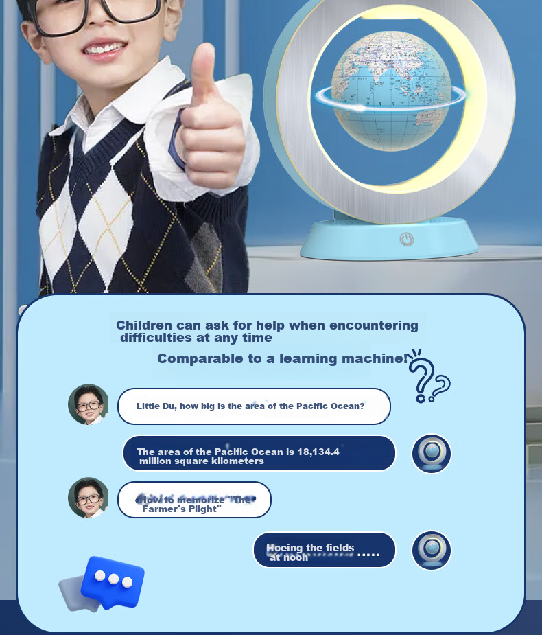 Mixiaoshu Tmall Fairy Magnetic Levitation Globe, Children's Toy for Boys And Girls Aged 7-14, Middle School Birthday Gift for Ages 8-12 8