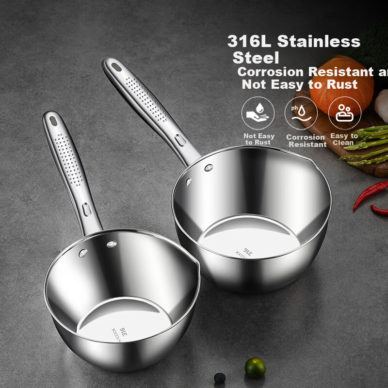 MAXCOOK 316L Нержавеющая сталь, ковш для воды, 18 см, для дома и коммерческого использования, черпак для воды MCPJ2355