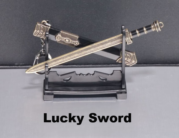Huashimeng Ancient Chinese Famous Sword Miniature Sword Yuewang Goujian Sword, Qin Wang Sword, Tang Horizontal Knife Qingguan Sword Model Unsharpened 4