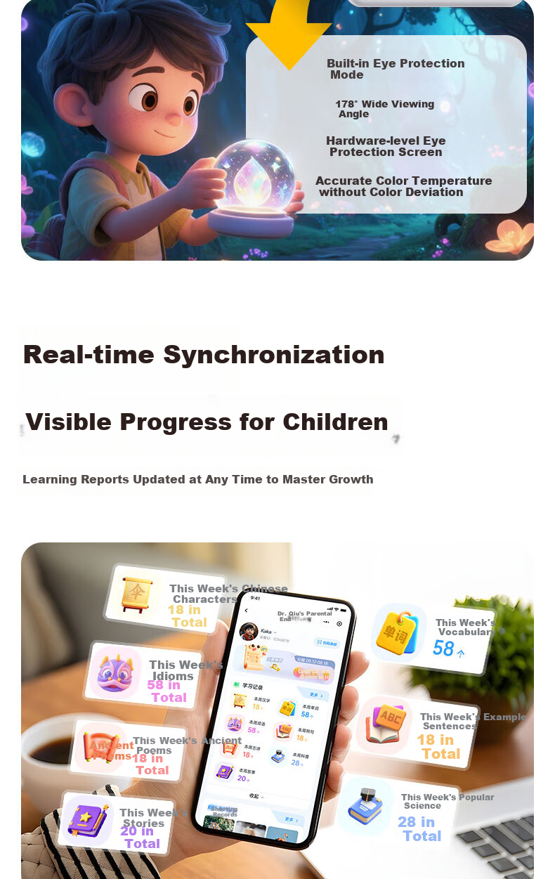 Lukaboshi AI Learning Camera for Children, 32GB Green Intelligent Learning Machine, Early Education Toy, Birthday Gift for Boys 16