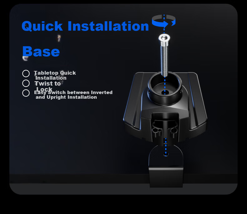 Brateck Beihu Monitor Stand, Inverted Mechanical Arm, Computer Stand Desktop Clamp Base, Inverted Screen Lifting Arm E350pd Black 17-32 Inch, Dormitory Suspended Bracket 14