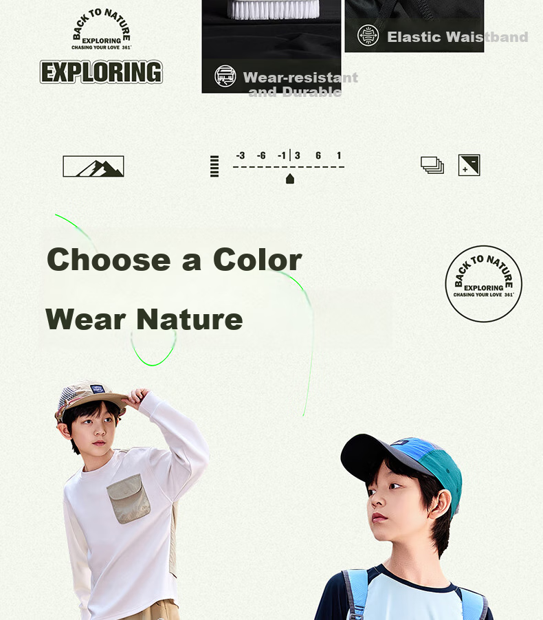 361° Yuying Children's Long Pants, 2025 Autumn Boys' Water-Resistant Outdoor Elastic Sports Woven Trousers, Black, Size 175 4