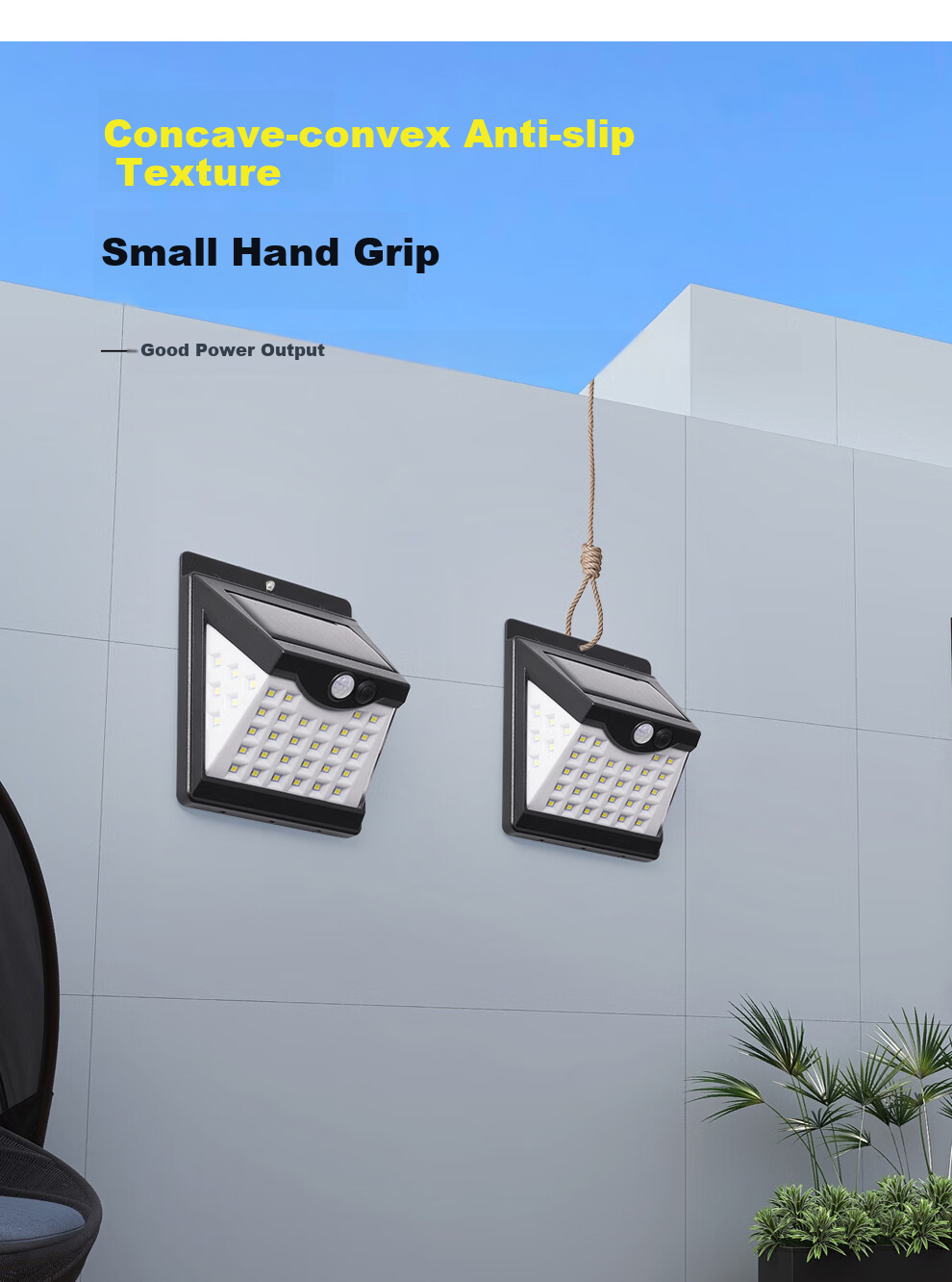 NVC Solar Outdoor Lighting Garden Light Outdoor Floodlight Aluminum Remote Control 2400lm Coverage Approx. 130㎡ 13