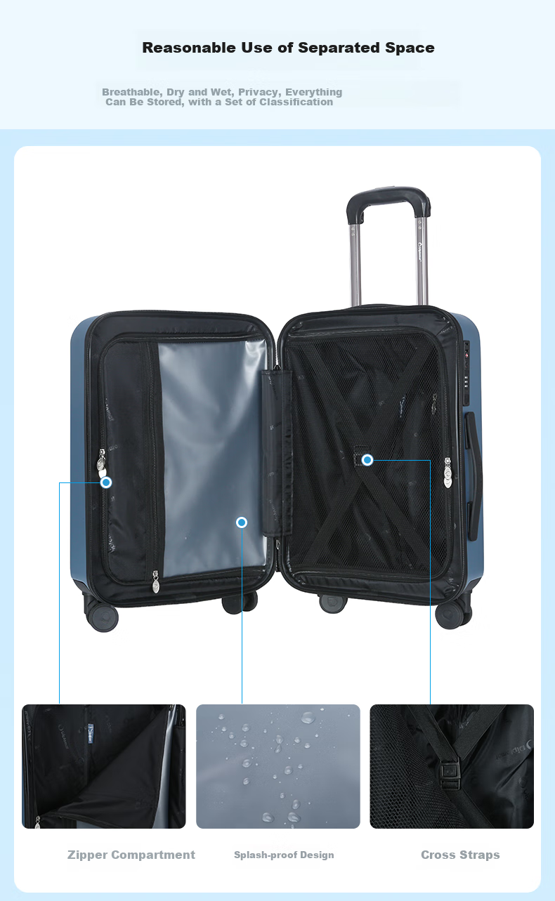 Diplomat 24-Inch Large Capacity Luggage for Men And Women, Trolley Suitcase with Password Lock And Frosted Finish TC-23233 3