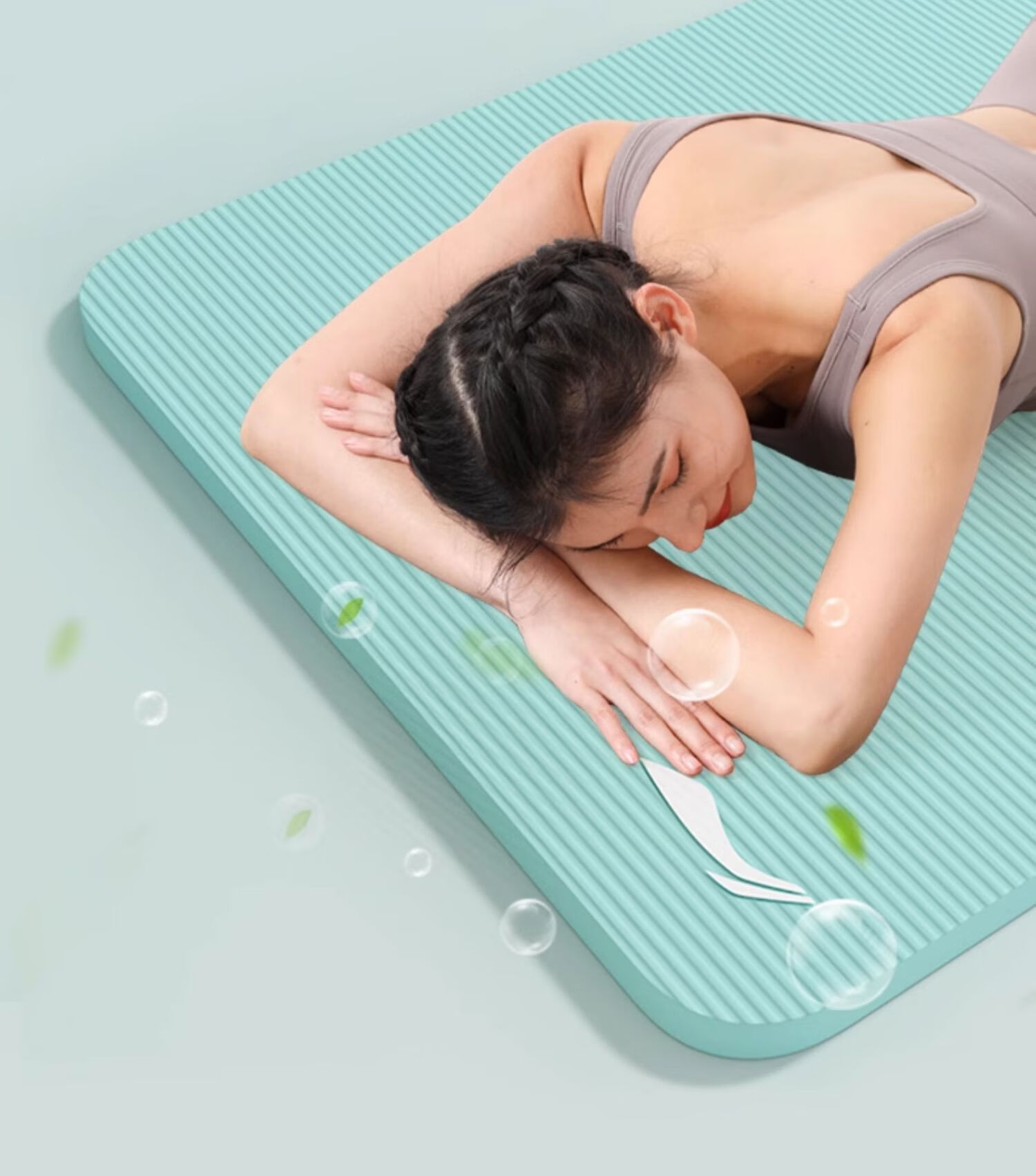 Li-Ning Yoga Mat, Thickened Wide Fitness Mat for Men And Women, Jump Rope Exercise Mat with Soundproofing, Shock-Absorbing, Non-Slip Professional Sports And Dance Mat 13