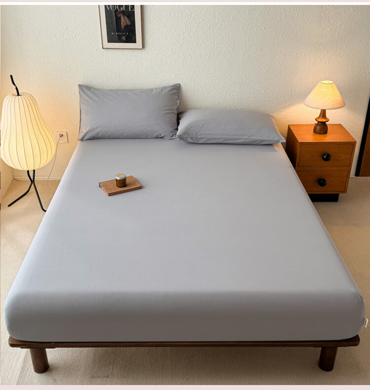 MUJI A-Class 100% Cotton Fitted Sheet Single Piece Mattress Protector Non-Slip Full Cotton All-Inclusive Bed Cover 1.8x2m 5