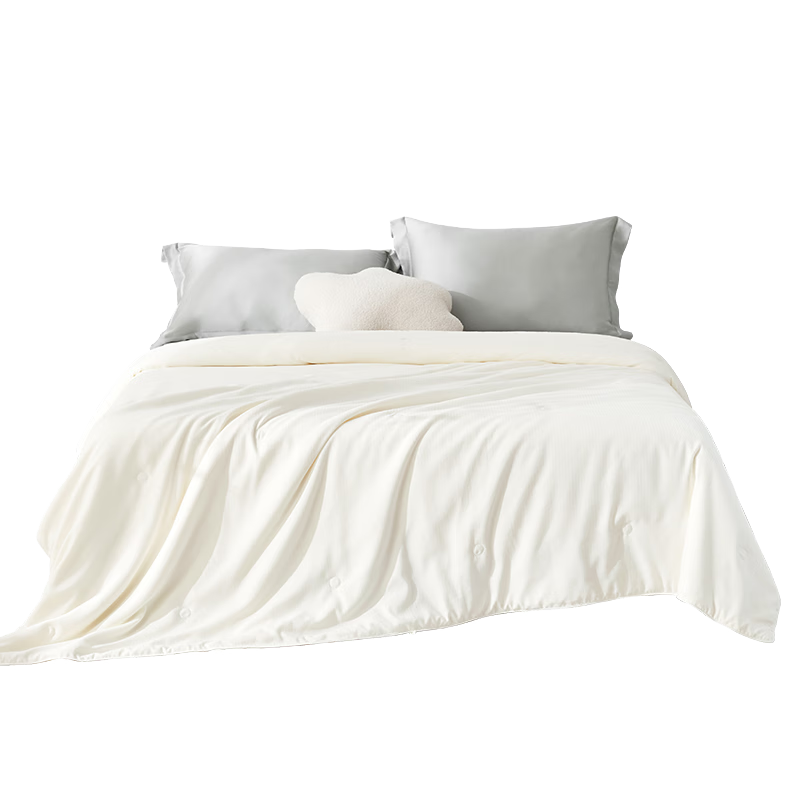 Lafufeier 100% Silk Comforter, Class A Anti-Mite Duvet, All-Season Quilt, Jacquard Silk, Dormitory Summer Quilt