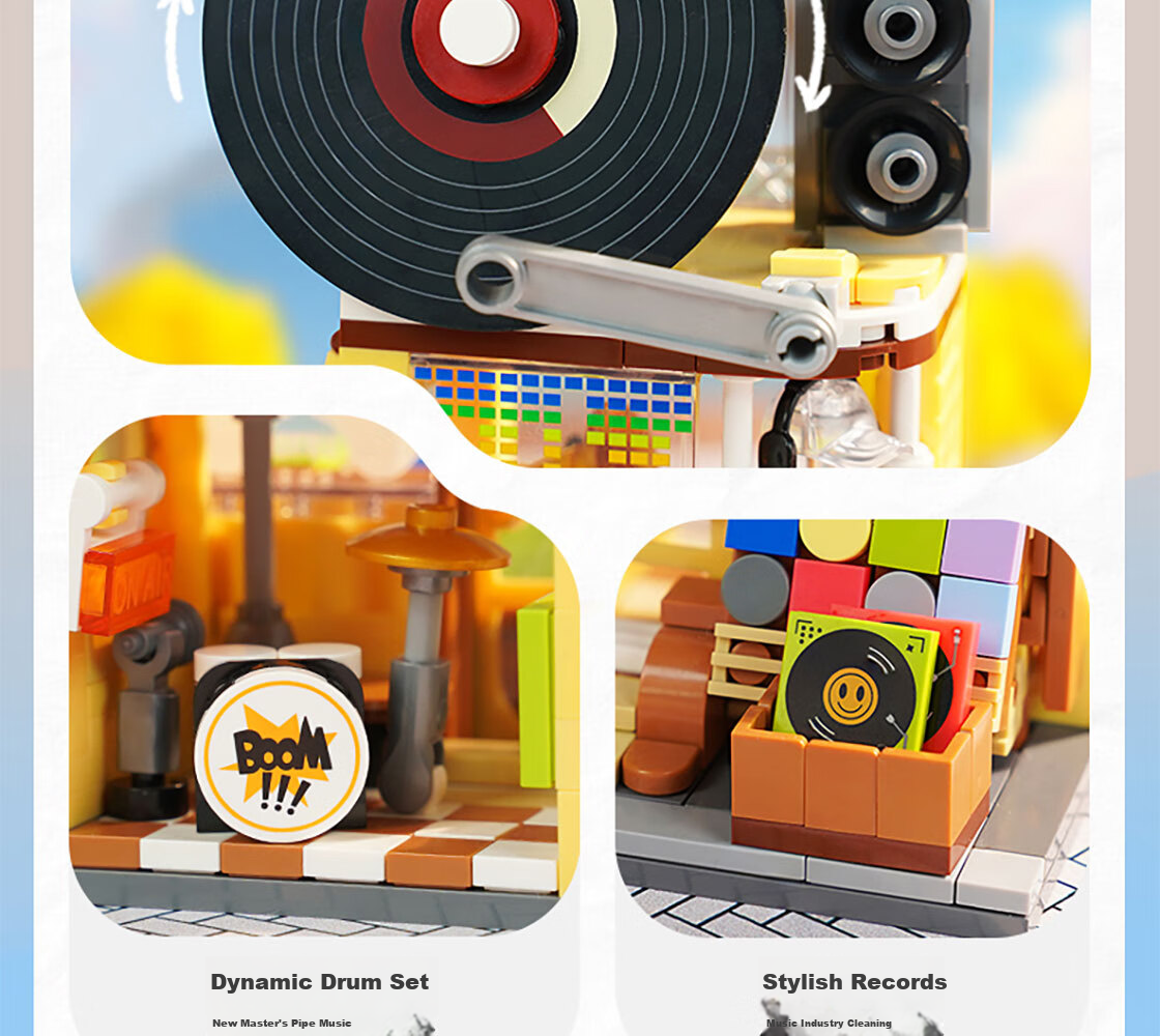 MINISO Musical Instrument Store, Building Blocks, Children's And Adult Assembly Toys, Desktop Ornaments, Birthday Gifts for Men And Wome 5