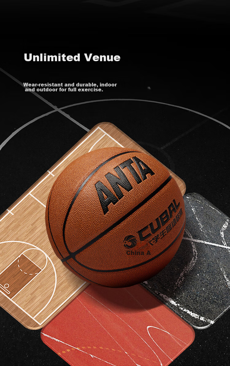 ANTA No. 5 Basketball, Indoor And Outdoor Wear-Resistant PU Basketball, for Youth And Students, No. 5 Official Competition And Training Basketball 10