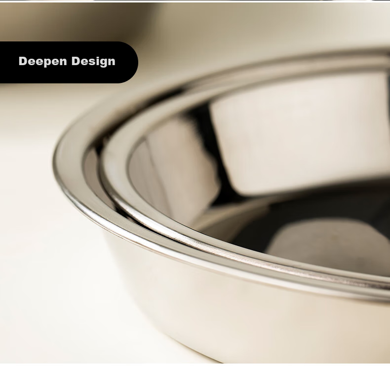 Onlycook 304 Stainless Steel Dinner Plate Household Vegetable Plate Steaming Fish Plate Steamed Rice Roll Round Plate Cold Noodle Plate Flat Tray - 26cm 8