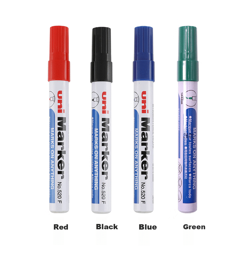 Uni Mitsubishi Oil-Based Marker 520F Round Tip Wedding Signature Pen, 1.0-3.0mm Green, Pack of 12 4