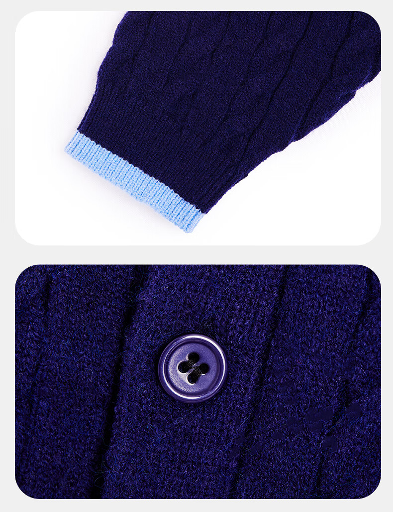 BOBDOG Kids Cardigan Sweater Autumn Winter New Warm Round Neck Knitwear Boys Girls Versatile Base Layer Knit Shirt 3