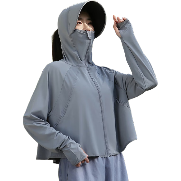 Combo Women's Summer Sunscreen Jacket UPF50+ Outdoor Cycling Sun Protection Lightweight UV Protection Shirt