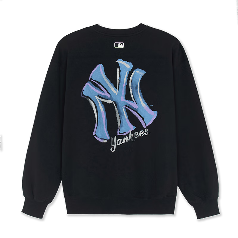 MLB Unisex Crew Neck Long Sleeve Casual Loose Sweatshirt 3AMTB3254-50BKS-S