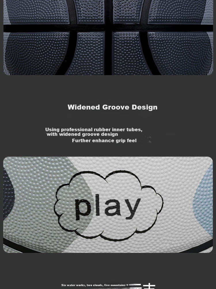 ANTA ANTA Basketball Size 5 for Children's Games, Indoor And Outdoor Wear-Resistant, Suitable for Cement Courts, Elementary School Students, Teenagers, Blue Basketball 6