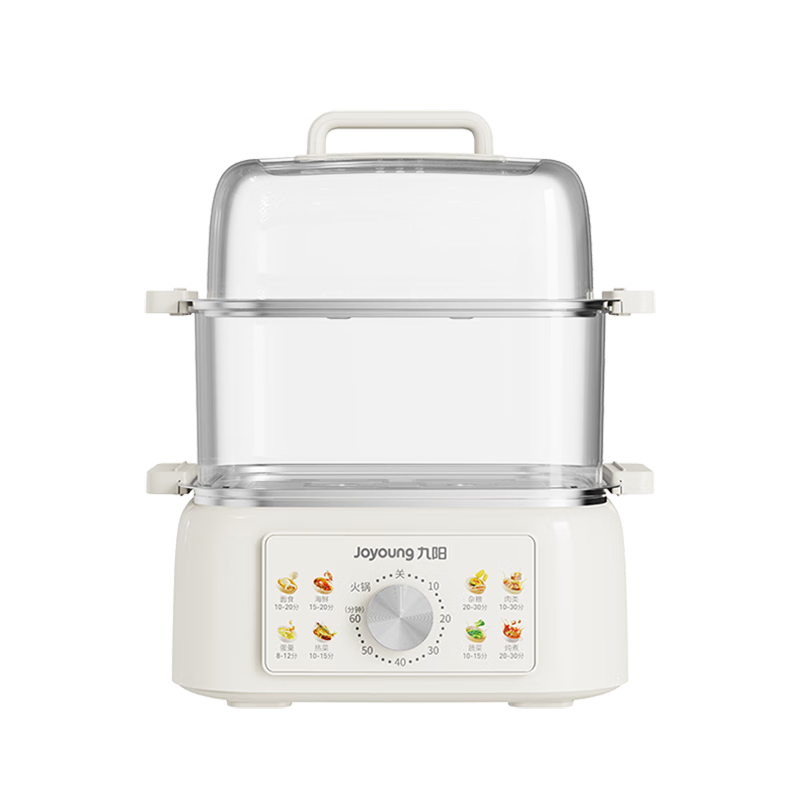 Joyoung Electric Steamer Fast Steam Electric Cooker Electric Hot Pot Multifunctional Household Steaming and Cooking Integrated Electric Heating Pot 11.5L Three-Layer Large Capacity Non-Coated 304 Base