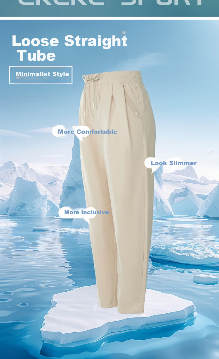LangSha Straight-Leg Pants for Women, 2025 Summer New Fashion Loose Casual Pants, Lightweight Breathable Carrot Pants 9
