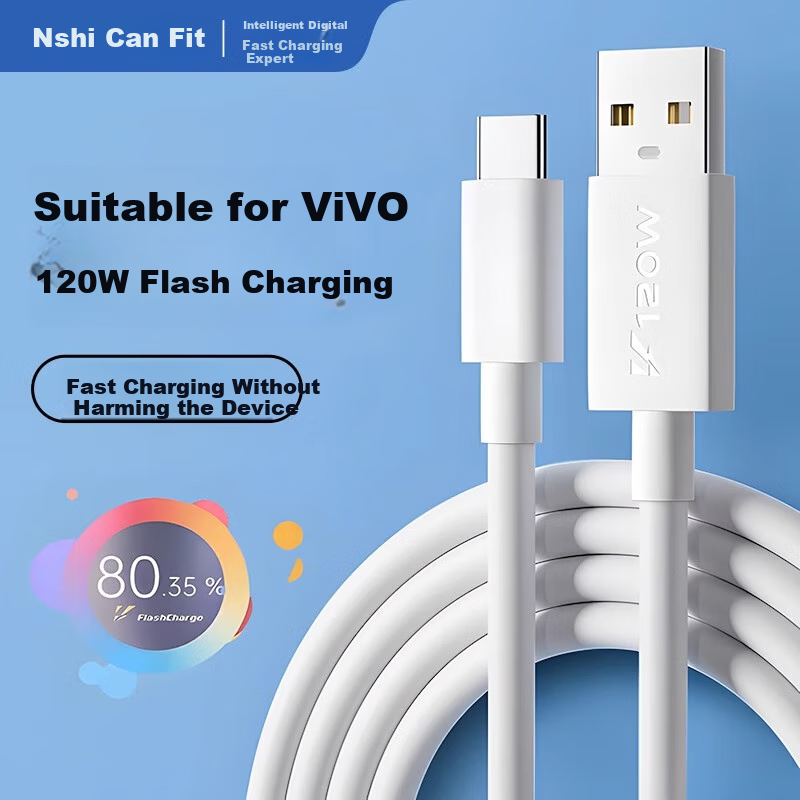 Nengshi Compatible with Vivo/iqoo Charging Cable, 120W Fast Charging Data Cable for Neo9/8/7/6 Aikoo, 66W Car Dual Engine USB Car Fast Charger, 1.5 Meters