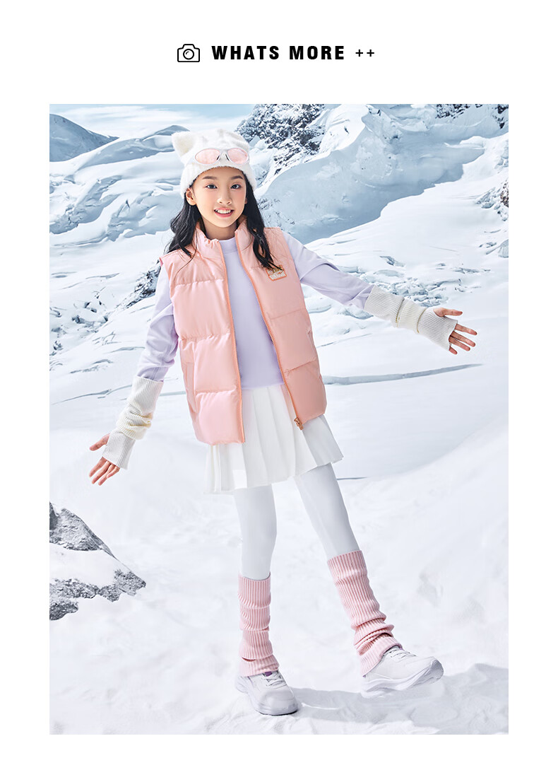 ERKE Kids Unisex Children's Winter Warm Sleeveless Waterproof Breathable Vest Jacket Black 170 19