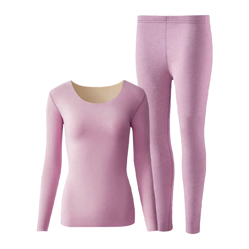 Urban Beauty Women's Thermal Underwear Set Wool and Silk Autumn Long Johns and Tops