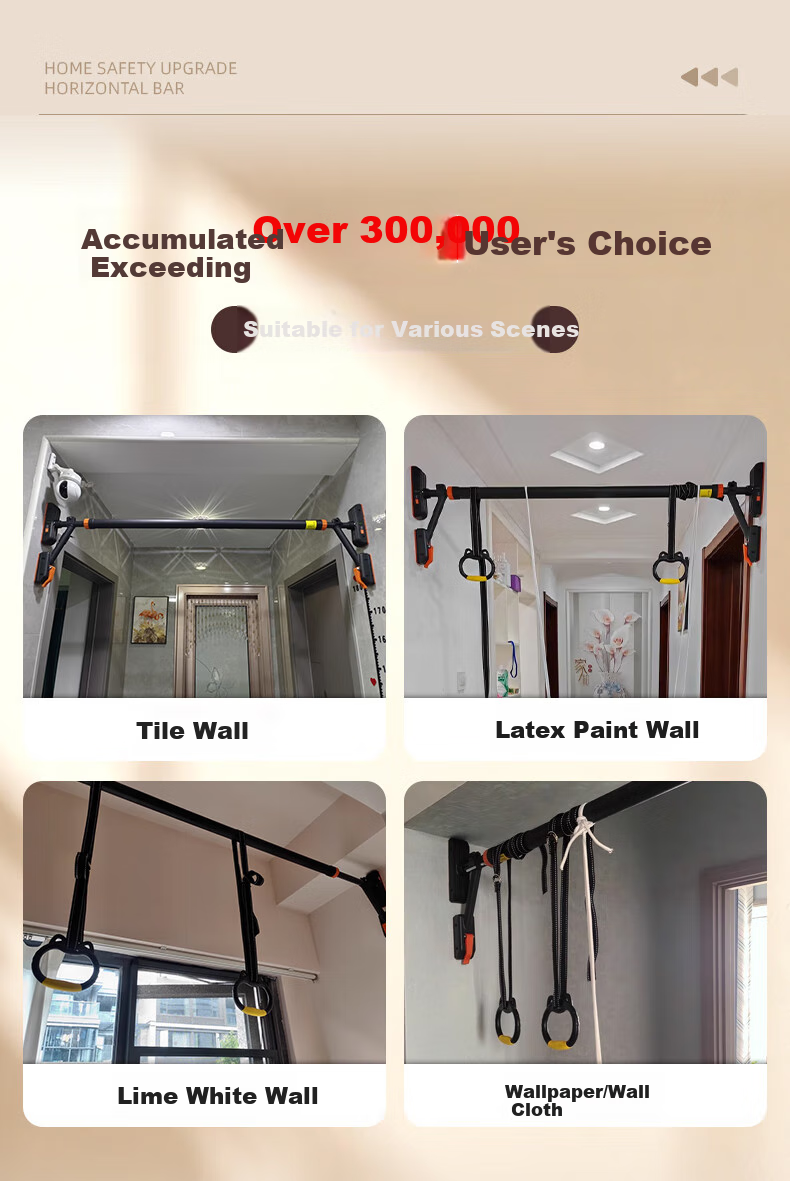 Xinyiwanjia Single Bar Home Pull-Up Bar Indoor Children's Swing Fitness Equipment Family Door-Mounted Hanging Bar for Herniated Disc 7