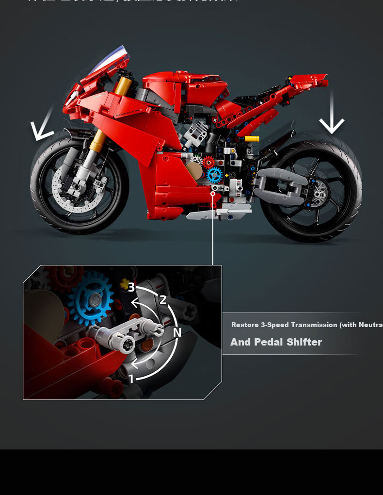 LEGO Technic 42202 Ducati V4S Motorcycle Building Set, Toy for Boys And Girls, Birthday Gift, Home Decoratio 7