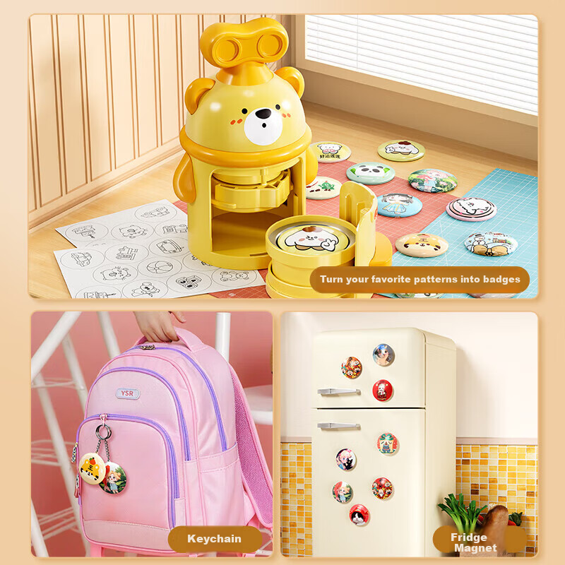 Feibei Children's Handmade DIY Badge Maker, Kindergarten And Elementary School Student Birthday Gift, Girls' Toy for Ages 7-14 6