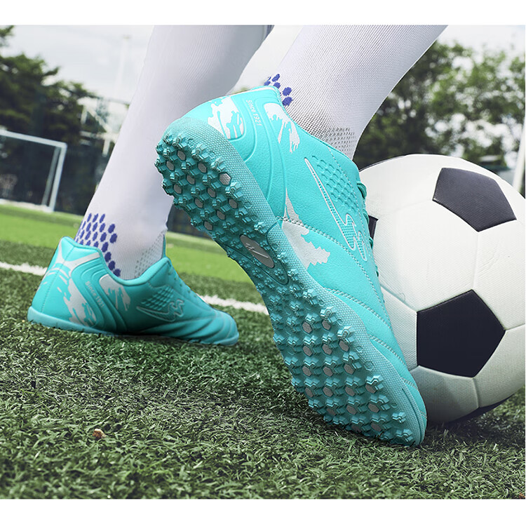 Shuangxing Men's TF Soccer Shoes, Black, Size 35, Adult and Youth Professional Training and Competition Cleats for Children and Students 10