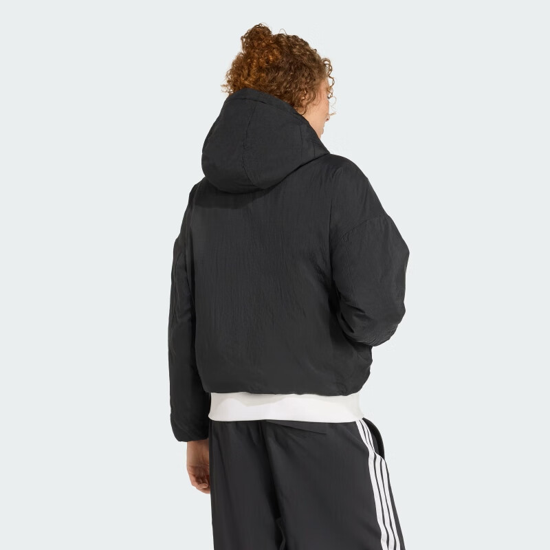 Adidas Women's Sportswear Series W CITY TECH JKT Short Cotton Jacket JW1886 Black 2XL 2