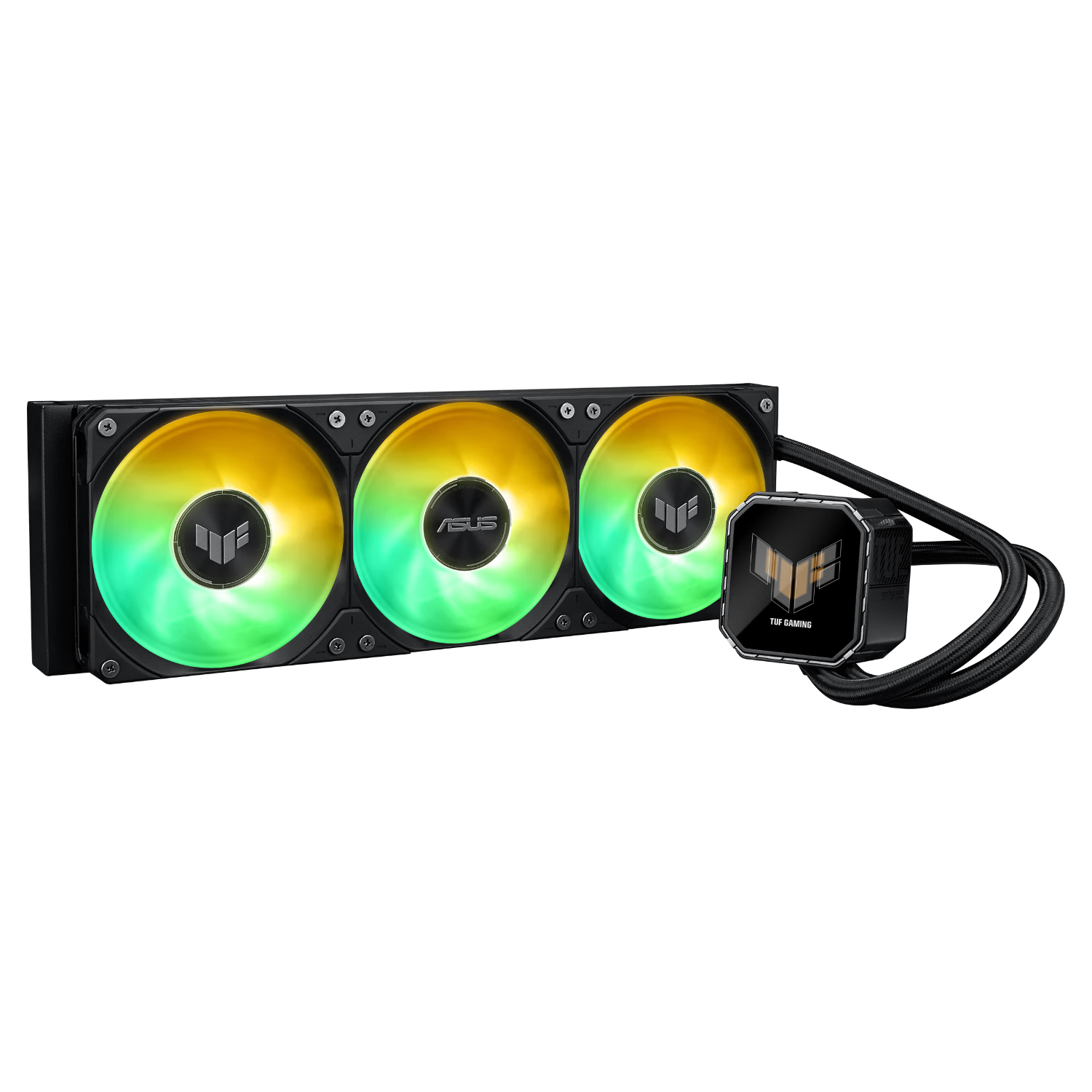 ASUS TUF GAMING LC III 360 ARGB LCD Integrated CPU Liquid Cooler, 2.8-Inch Screen, Pre-Installed Fans, Aura Sync, High-Performance Water Pump
