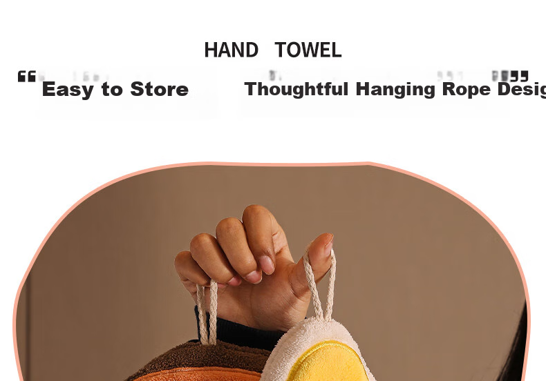 Fanyejia Cute Hand Towels, 2-Pack Hanging Absorbent Thickened Bathroom Handkerchiefs, Washcloths, Small Square Towels for Kitchen And Exercise 5
