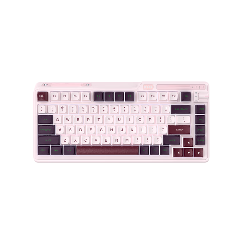 KZZI K75V2 Tri-Mode Custom Mechanical Keyboard Wireless Bluetooth Wired Gaming Office 82-Key RGB Backlit PBT Keycaps Gasket Milky Purple Jade Switch