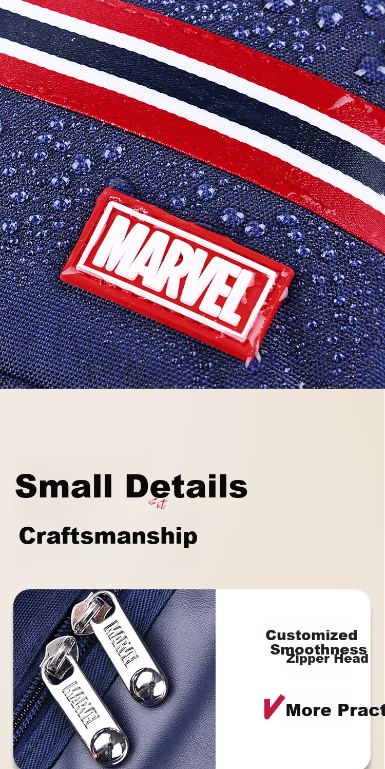 Disney Backpack for Primary School Students Grades 3-6, Stylish Cambridge Bag with Spine Protection, Lightweight Boys' Backpack, Captain America Style 8