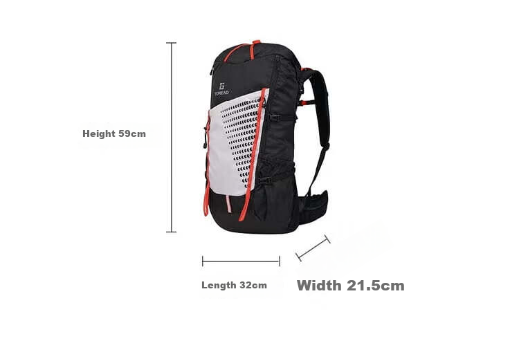 TOREAD Hiking Backpack, Outdoor Trekking Professional Rucksack, Waterproof Breathable Shoulder Bag, 40L Large Capacity Travel Bag, Rock Grass Gree 12