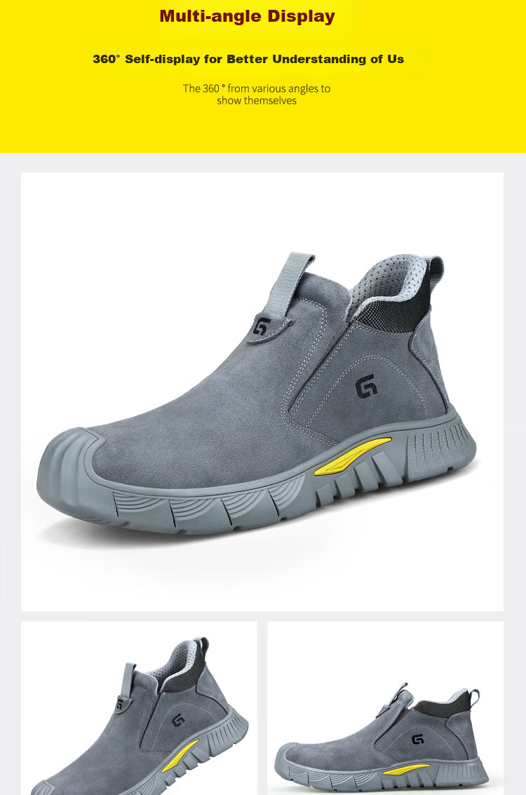 Jingtu Welding Safety Shoes for Men, Summer Breathable Steel Toe Cap Anti-Puncture Spark-Proof Work Shoes 3005 Size 42 15