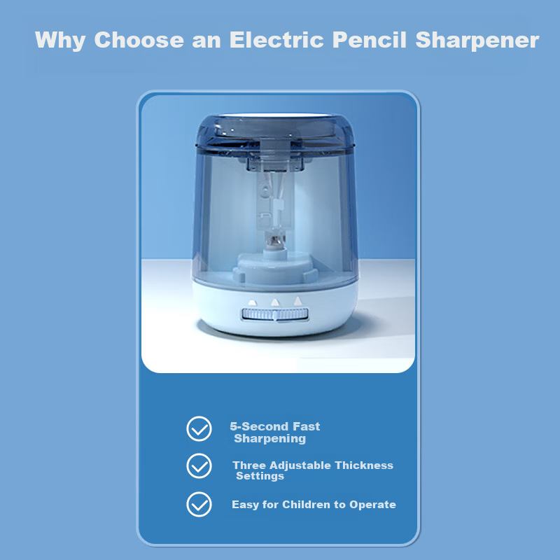 M&G Large-Aperture Fully Automatic Pencil Sharpener, Electric Rotary Pencil Sharpener with Thickened Rod, Automatic Pencil Sharpener for Elementary School Students, Back-To Stationery 3