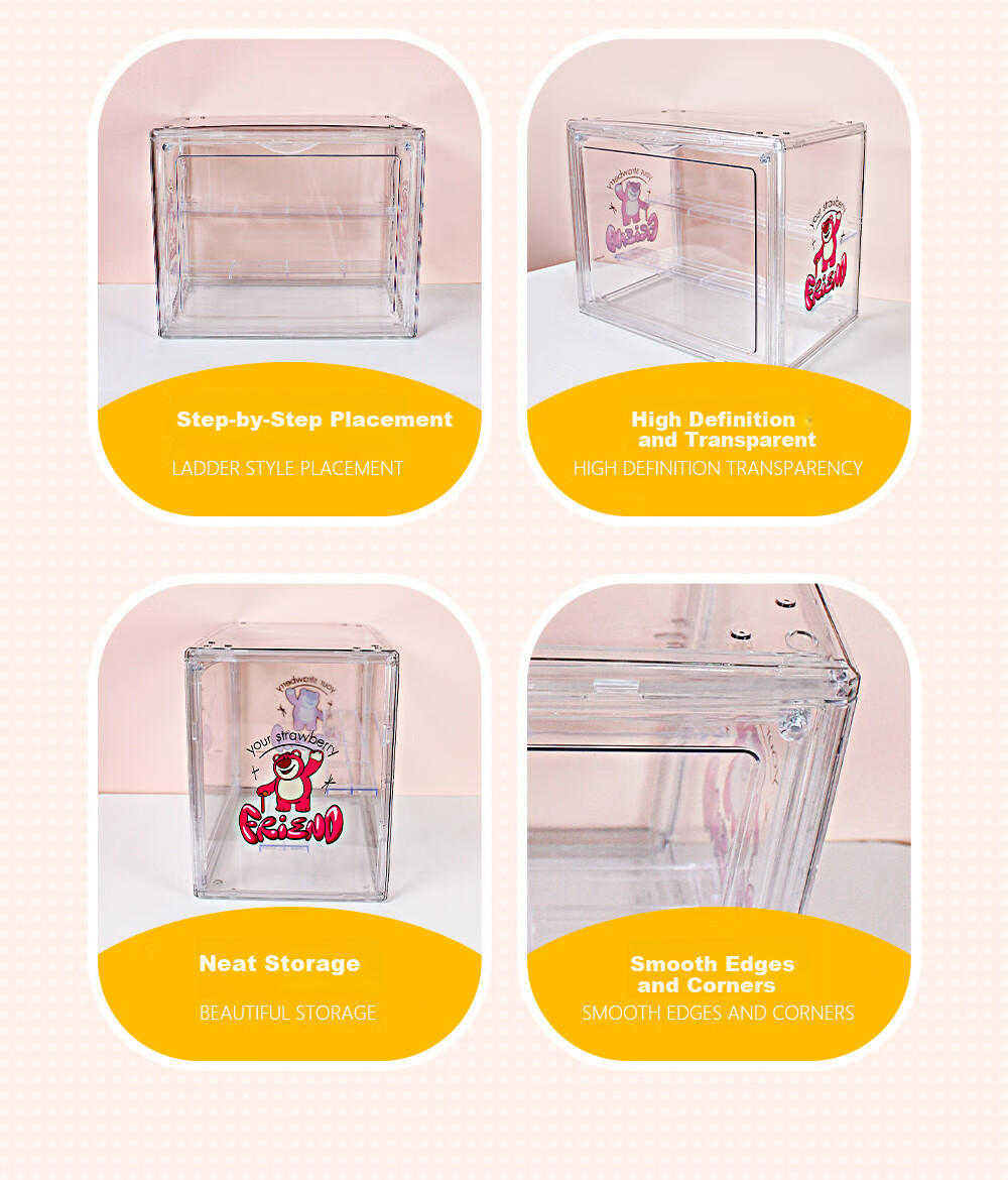 QDZX Storage Box, Dorm Desk Organizer for Phone Cases, Cosmetics, Socks, Bedside, Wardrobe Drawer, Mickey Mouse Storage Container 3