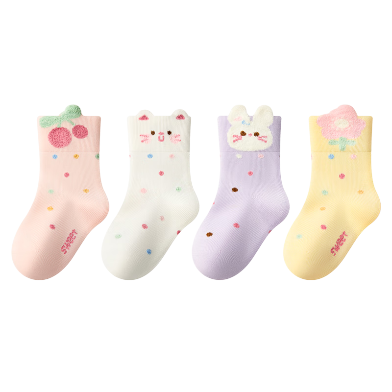 Baby Socks 2026 Spring Pure Cotton Class A Girls Mid-Calf Seamless Autumn Newborn Infant Non-Binding Socks