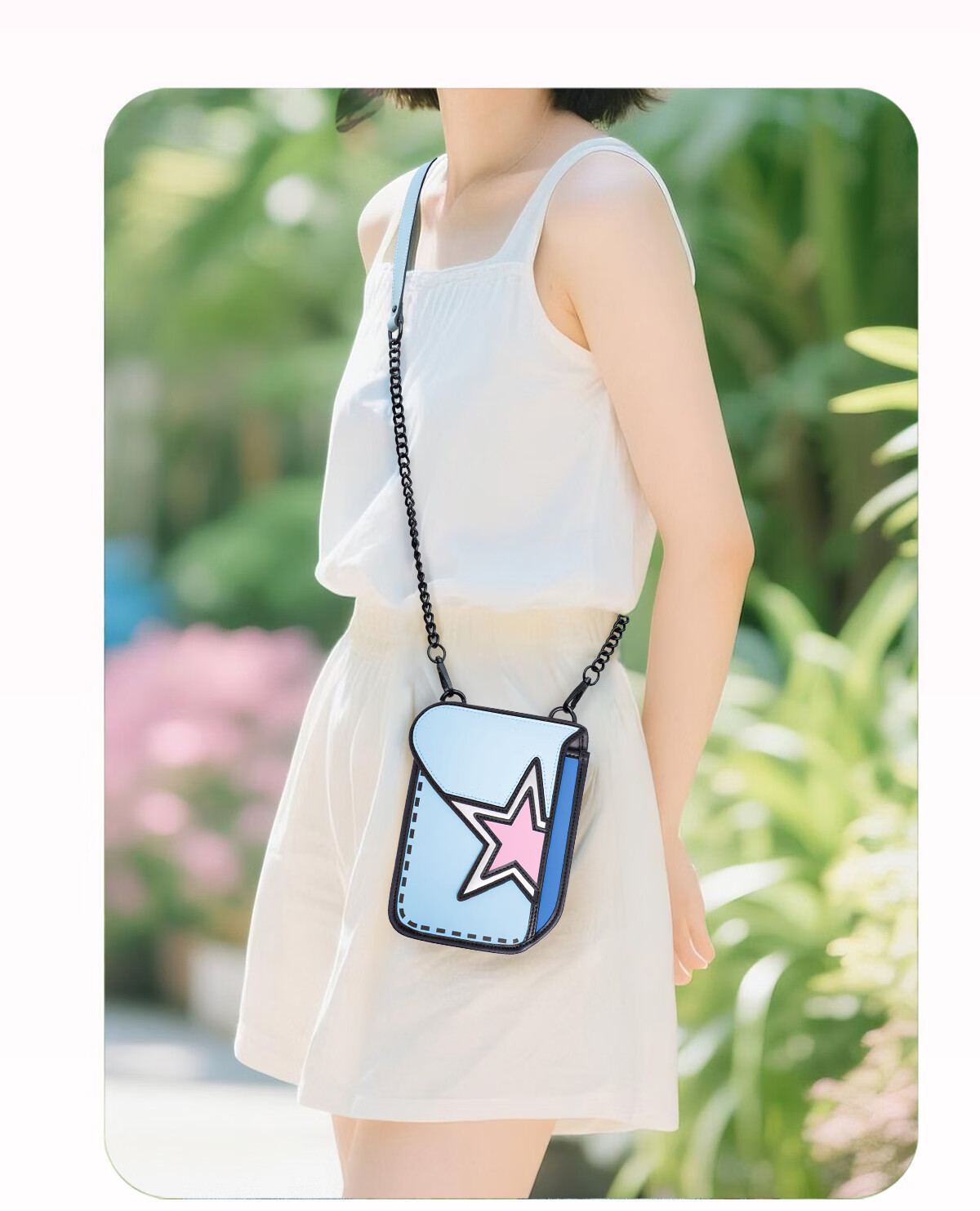 JumpFromPaper Birthday Gift Starry Sky Bag Mini Phone Bag Vertical Style Shoulder Crossbody Bag Women's Handbag Lemon Yellow 2