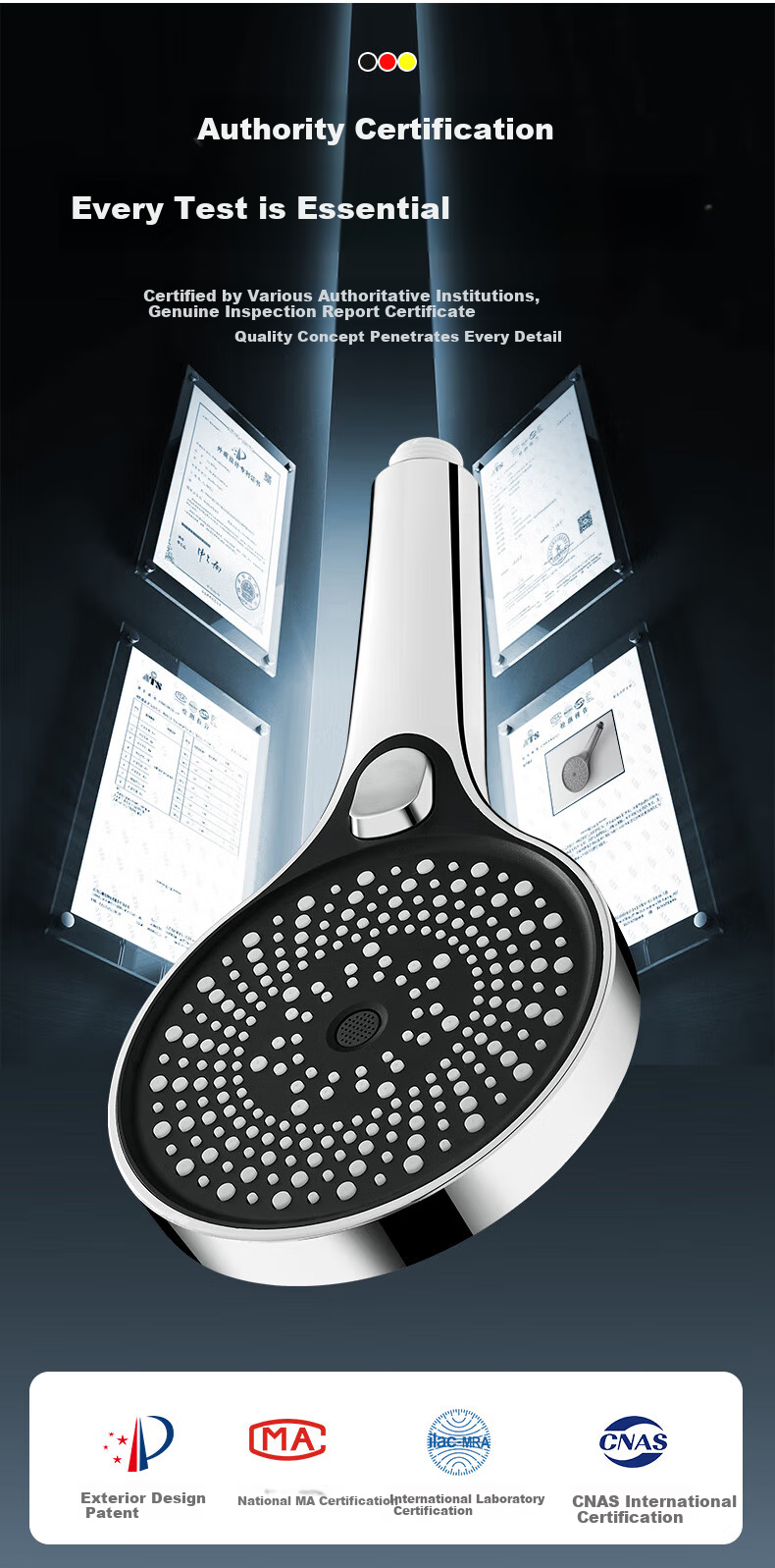 JROR [Germany] High-Pressure Shower Head Set of Three, Bathroom Shower Head And Shower System HL-005 18