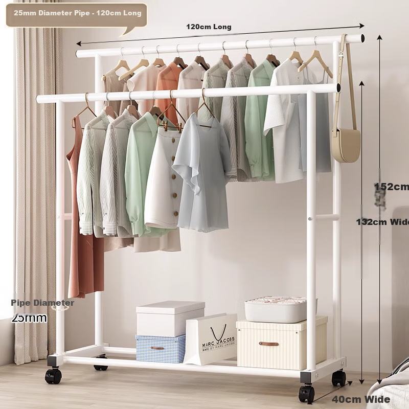 Jingjiayi Floor-Standing Clothes Drying Rack for Balcony, Indoor, Bedroom, Dormitory, Home Use, Simple Shoe And Hat Storage Rack