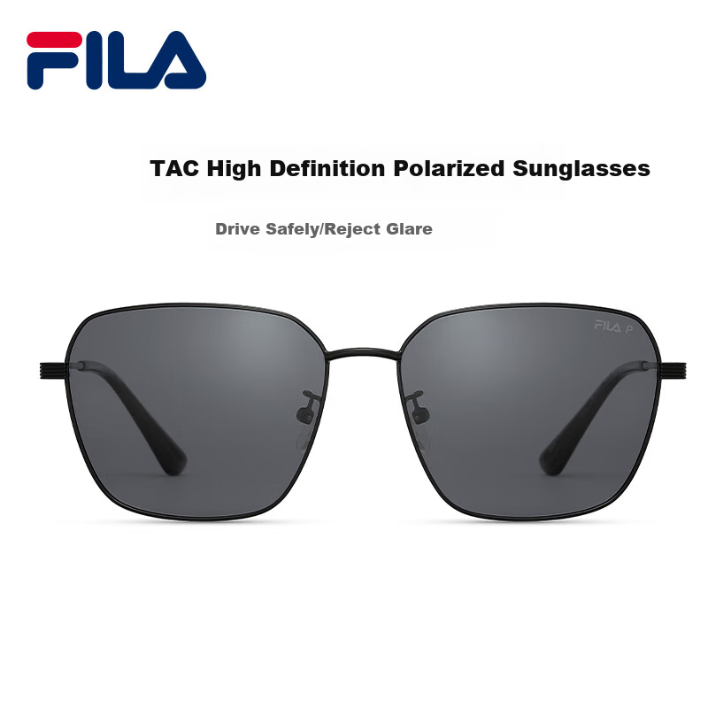 FILA [Father's Day Gift] Polarized Sunglasses for Men, Square Frame Driving Sunglasses, Fishing Glasses SFIA44 Polarized Gray