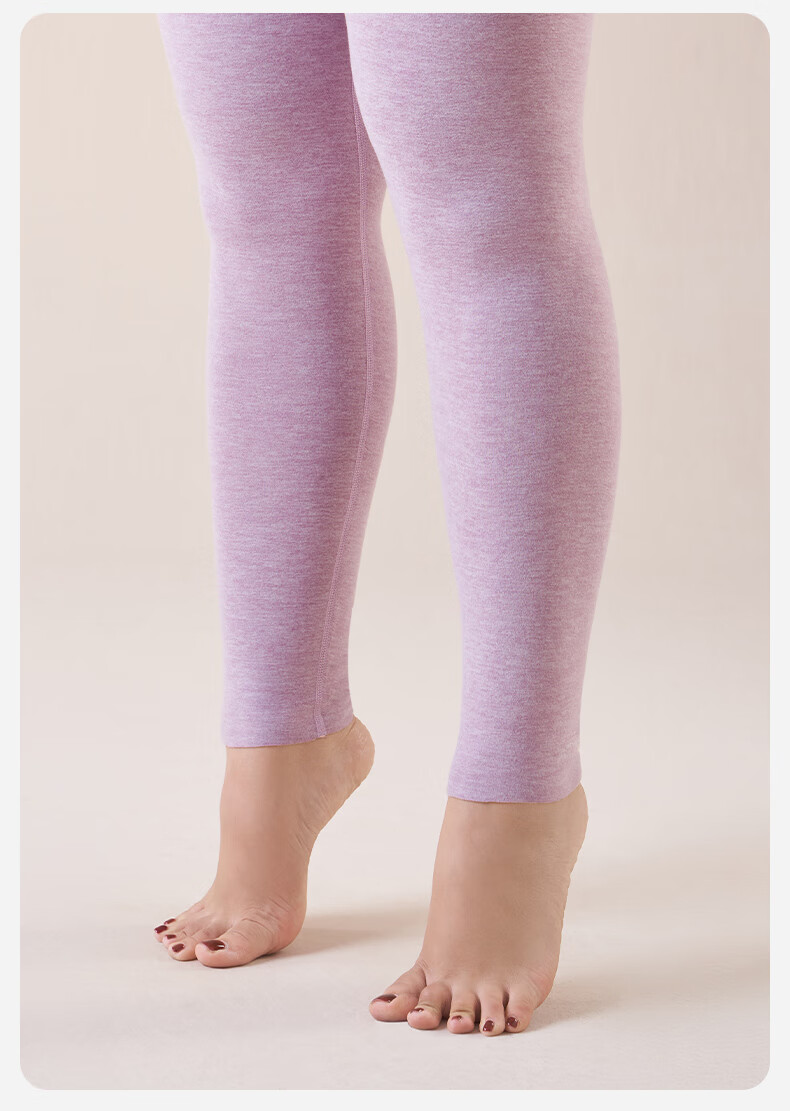 MiiOW Plus Size Women's High-Waist Seamless Cashmere Silk Thermal Leggings for Over 200 lbs, Thickened and Enlarged Warm Pants 31